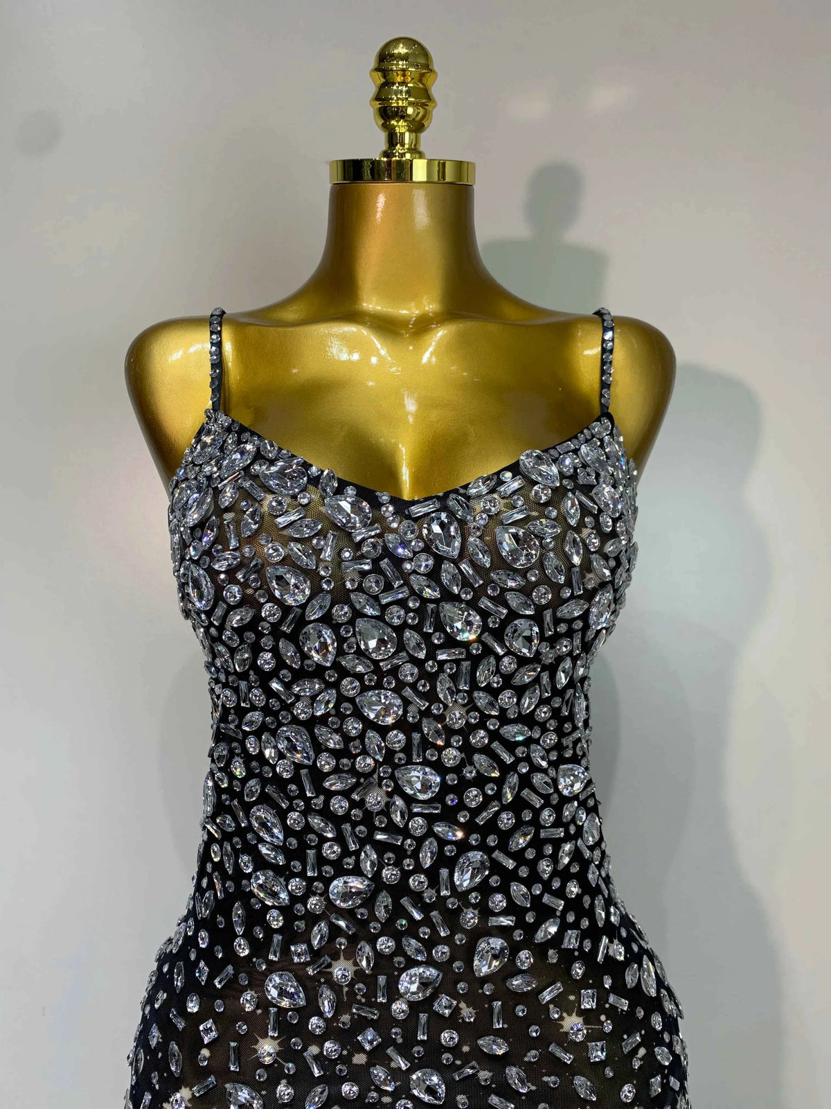 Luxury Rhinestones Sexy Mesh See Through Bodycon Dress Women Birthday Evening Cocktail party Gown Red Carpet Club Stage Outfit