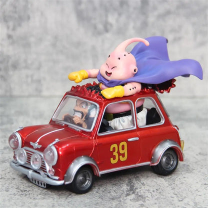 Dragon Ball Z Majin Buu Anime Figures Fat Buu Figurine Mr. Satan Drive Car 12cm Pvc Statue Model Desktop Decoration Toys Gifts SS69