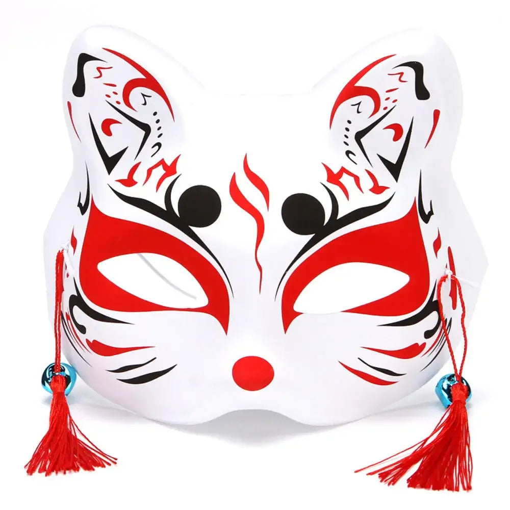 Exaggerated Rabbit Ear Mask - Black & White PVC Costume Accessory
