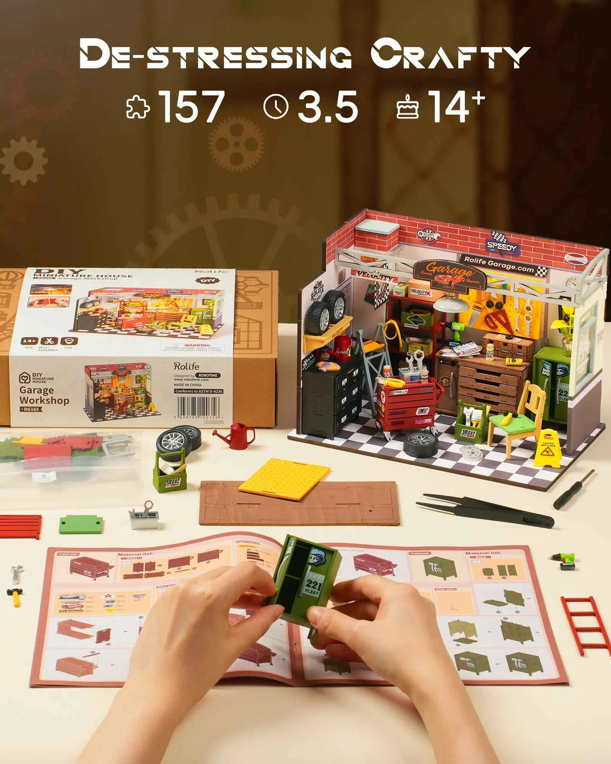 Robotime Rolife Becka's Baking House 3D Puzzle DIY Miniature Dollhouse Kit Amazing Gift for Children DG161