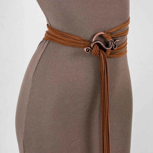 SS69 Viking Troll Cross Belt, Extra Long Synthetic Leather Rope Belt