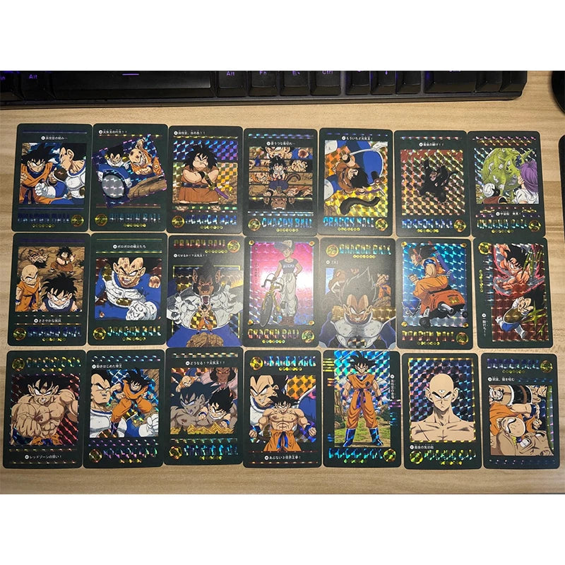 Dragon Ball Super Son Goku Frieza Bejita Yonsei Piccolo DIY Homemade Bronzing Game Toys Collection Card Christmas Birthday Gift SS69 34.69 C-Grid flash-54pcs