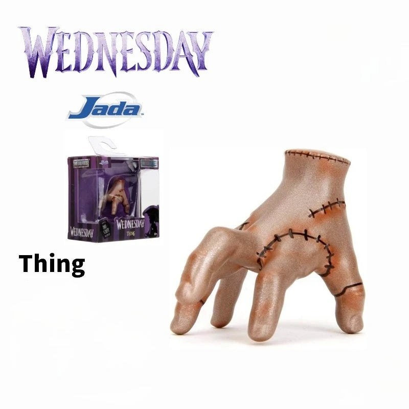 Jada Anime Figures Wednesday The Addams Family Thing Enid Sinclair Metalfigs Metal Model Toy Collection Ornament Boy Girls Gifts
