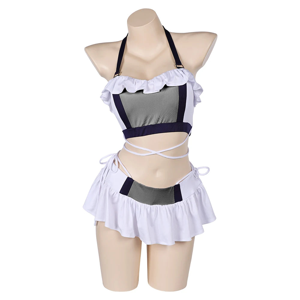 Tifa Lockhart Cosplay Bikini Set for Women - Polyester Swimsuit