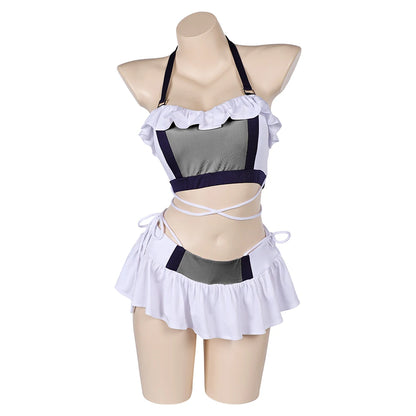 SS69 Tifa Lockhart Cosplay Swimsuit Set for Women Polyester Bikini Costume