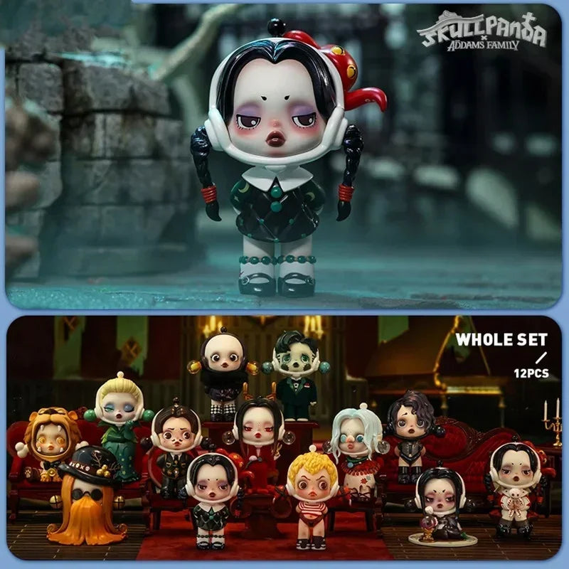 POP MART SKULLPANDA Addams Family Series Blind Box Mystery Box Guess Bag Toys Doll Cute Anime Figure Desktop Ornaments