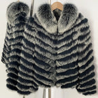 OFTBUY Women's Real Fox Fur Coat - Thick Warm Winter Jacket