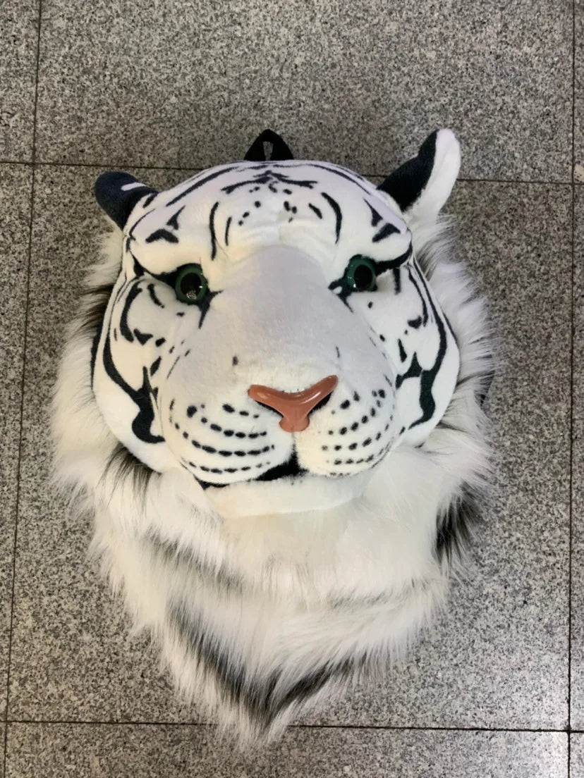 3D Animal Design Backpack for Girl Tiger Lion Leopard Panda Fur School Bags Women Chain Clutch Crossbody Shoulder Bags Purse