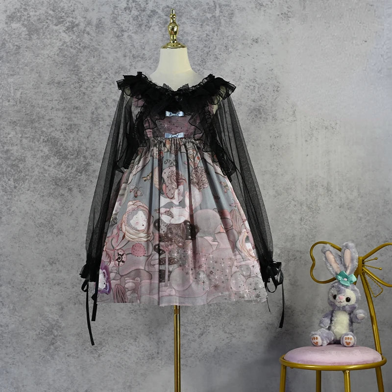 Japanese Sweet Lolita Ruffle Chiffon Shawl Top
