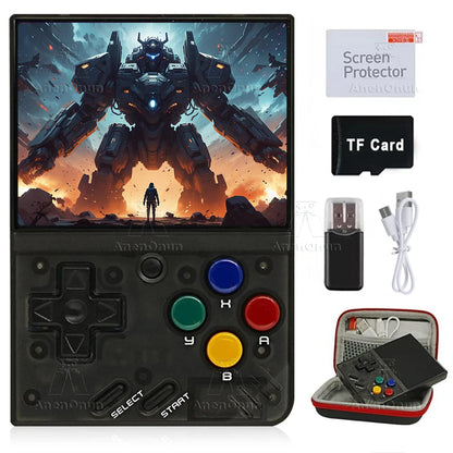 Miyoo Mini V4 2.8-inch Handheld Game Players 18000 Games 15 Emulator Portable Video Gaming Console Kids Retro Mini Game Machine SS69 81.69 Transparent Black / 64GB 8000Games