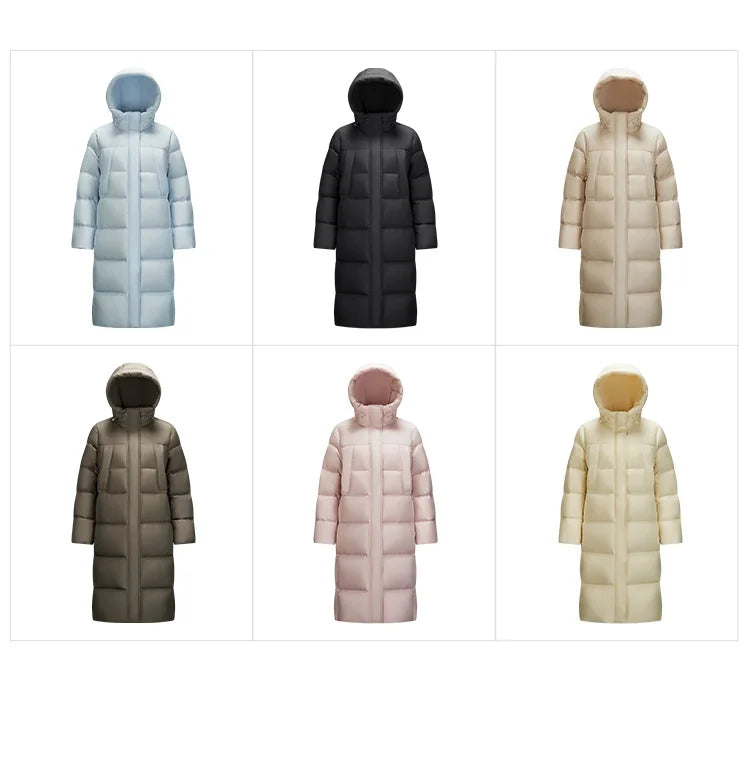 Semir Women's Long Hooded Down Jacket - 90% Duck Down