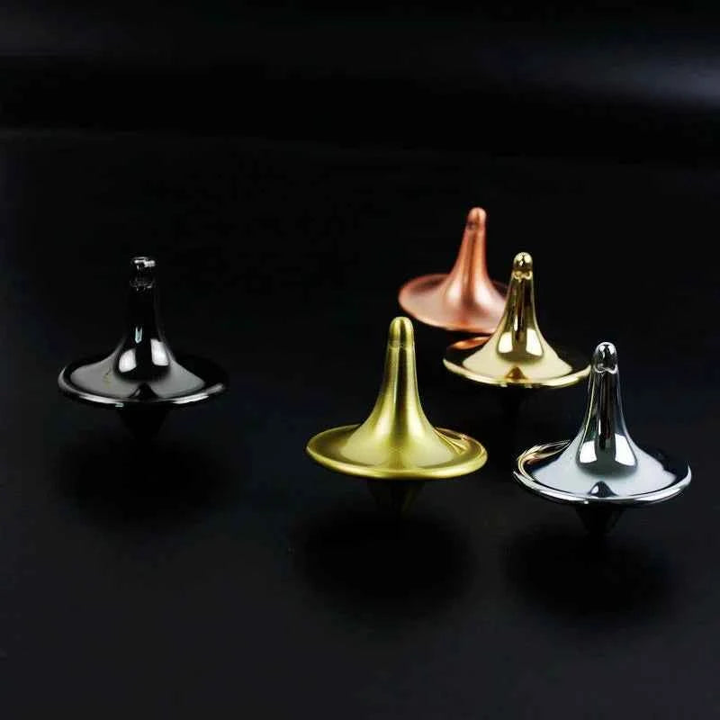 Hot Movie Totem Metal Gyro Silvery Hand Spinning Top Fingertips Small Cyclone Gyroscope Anti Stress Fidget Toys for Adult Gifts