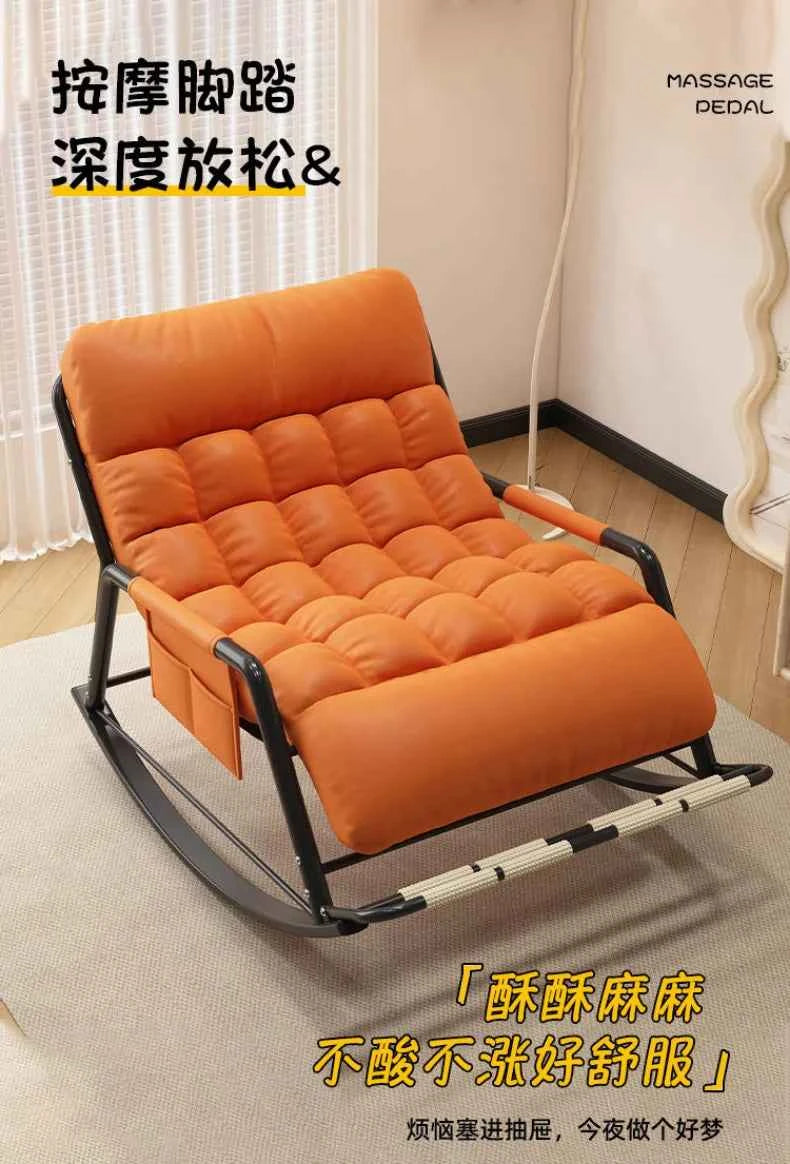 Recliner Rocking Chair Sitting and Sleeping Dual-purpose  Lunch Break Chair Balcony Home Leisure Lazy Sofa Chair Ergonomic