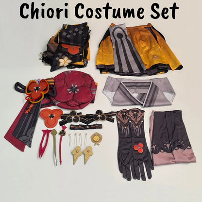 Genshin Impact Chiori Cosplay Costume Women's Anime Uniform Set