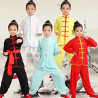 Kids Kung Fu Uniform Men Women Chinese Clothes Children's Sets Performance Boy Set Tai Chi Outfit Girl Wushu Costume Tang Suit