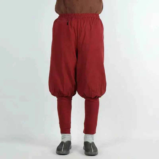 2023 Summer Cotton Cambric Monk Pants Buddhist Zen Lay Trousers Traditional Chinese Bottoms Buddha Shaolin Monk Kung Fu Pants