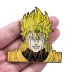 Dio Brando Metal Badge Anime JoJo's Bizarre Adventure Pins Manga Brooches for Bag Backpack Clothing Lapel ACG Cosplay Decor Gift