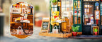 Robotime Rolife DIY Miniature House Kit Tipsy Restaurant Desk Bookshelf Decoration for Adults Gift Idea For Girls Boys Kids