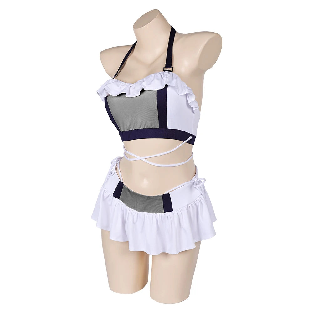 Tifa Lockhart Cosplay Bikini Set for Women - Polyester Swimsuit