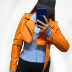 GO BALLISTIC Women's Sheepskin Leather Jacket - Short, Colorful
