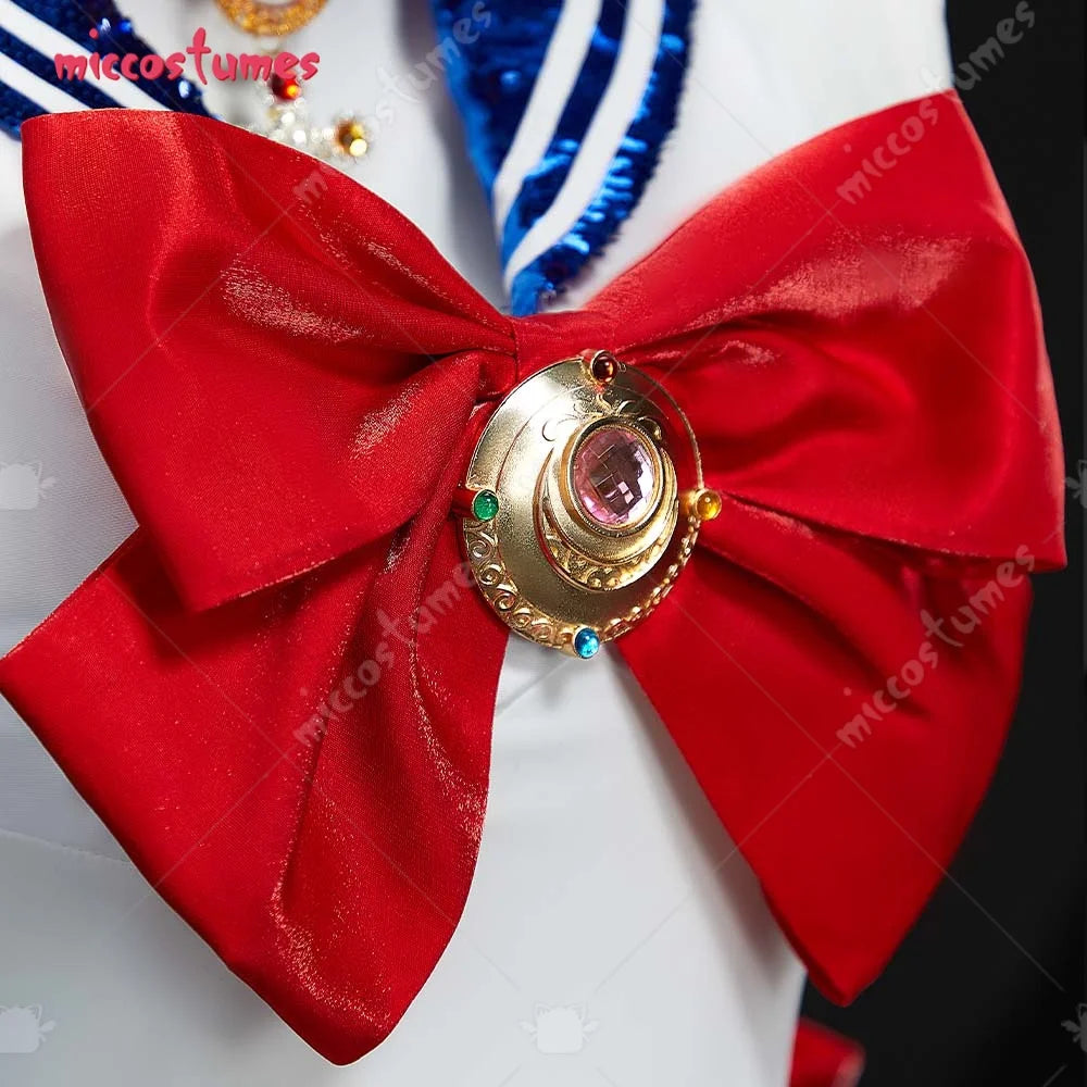 Miccostumes Women's Sailor Cosplay Costume Stage Version Dress with Gloves and Hair Accessories