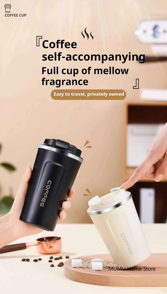 380/510ML Stainless Steel Coffee Mug Portable Tumbler Vacuum Flasks Car Thermal Cup Keeps Cold and Heat Thermal Mug Coffee Cup