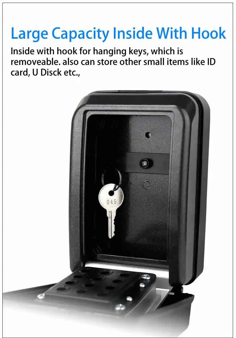 Waterproof Wall Mounted Key Safe Box Anti-theft Key Storage With Combination Password Lock Homestay Office Home Indoor Outdoor
