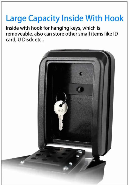 Waterproof Wall Mounted Key Safe Box Anti-theft Key Storage With Combination Password Lock Homestay Office Home Indoor Outdoor