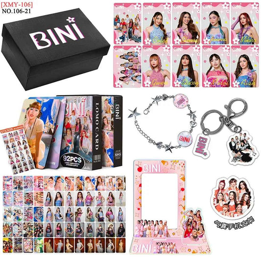 Kpop Idol BABYMONSTER BINI GIDLE ZB1 Gift Box Set Lomo Card Photocards Card Holder Keychains Acrylic Stand Bracelet Fans Gifts