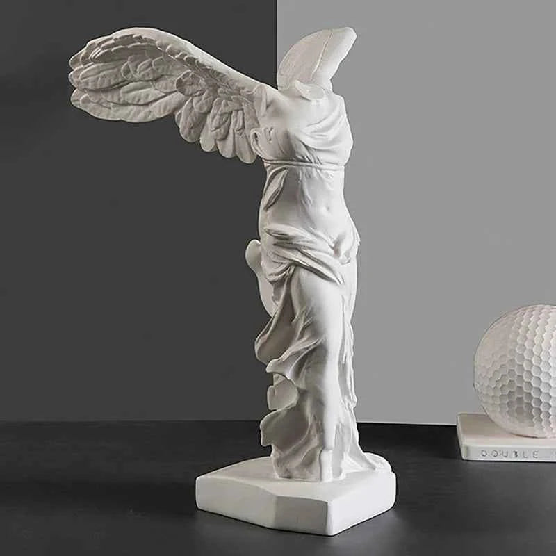 Greek Goddess Of Victory Character Statue Angel Wing Art Figurine Decoration Home Office Decor Resin Sculpture Ornament