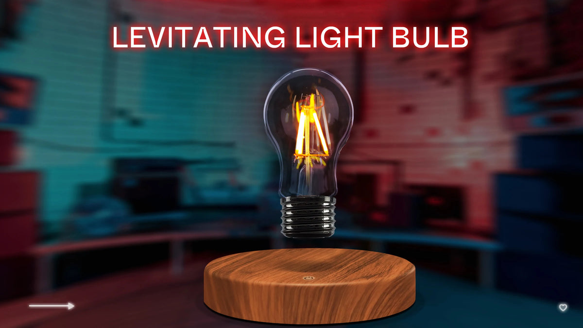 HCNT Magnetic Levitating Light Bulb Desk Lamp with Rotating Heart Bulb