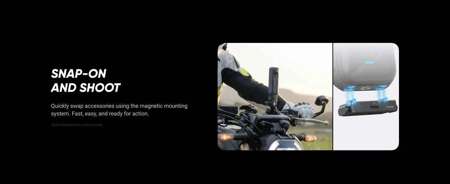 Insta360 X5 - Waterproof 8K 360° Action Camera, Leading Low Light, 3-Hour,Triple AI Chip Design Battery,