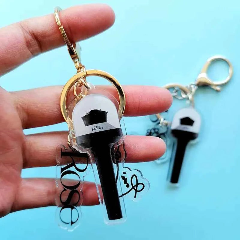 KPOP Acrylic Keychains Three piece keychain acrylic double-sided pendant bag accessories