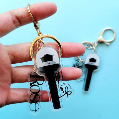 KPOP Acrylic Keychains Three piece keychain acrylic double-sided pendant bag accessories
