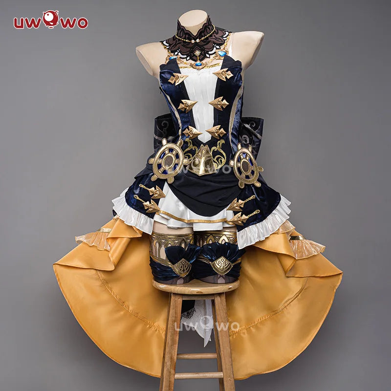 IN STOCK UWOWO Navia Cosplay Genshin Impact Navia Cosplay Costume Fontaine Rococo Style Dress Cosplay Halloween Costume