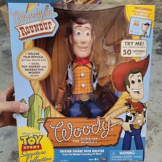 Hot 40cm Disney Pixar Toy Story  Woody Action Figures English Movie Sound Character Doll Cloth Cowboy Birthday Gift For Children