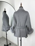 TARUXY Women's Double-Sided Wool Coat with Removable Sashes