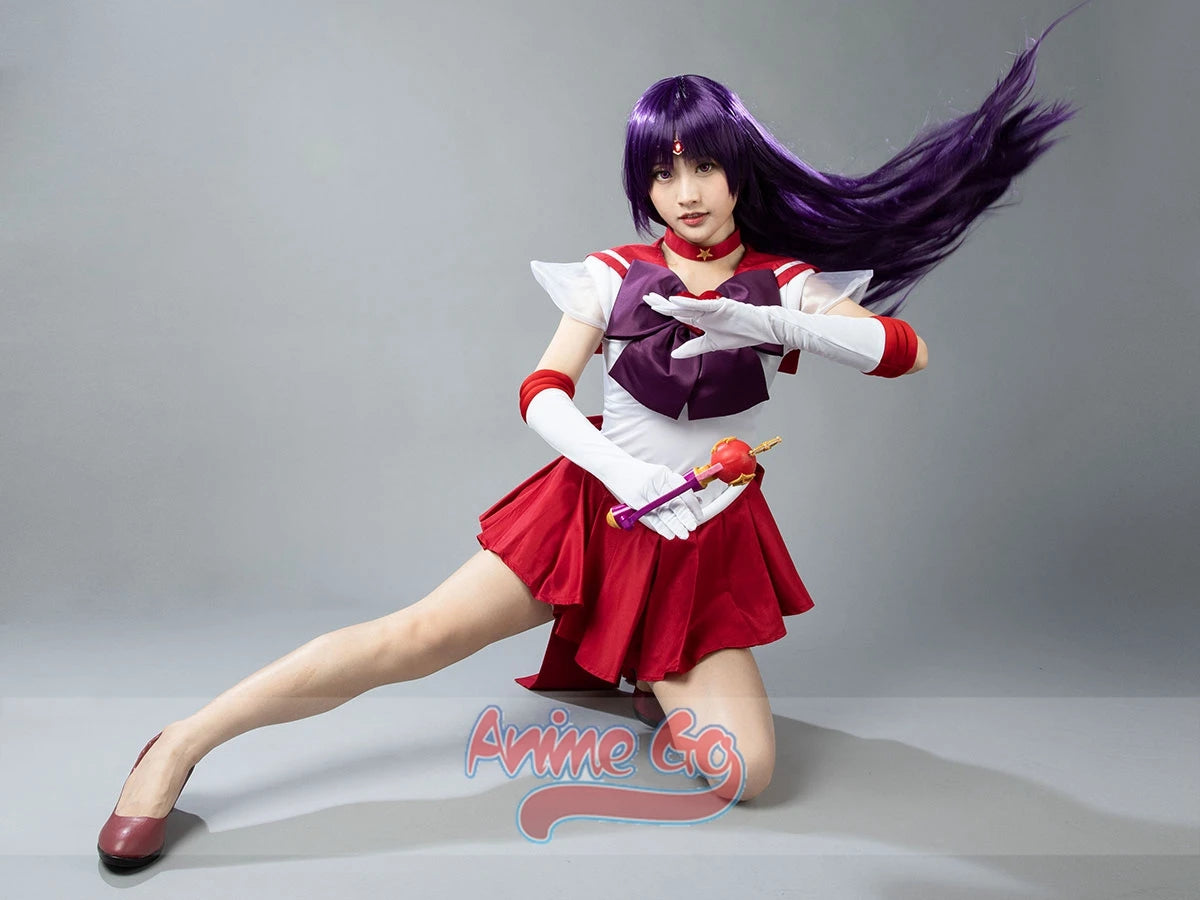 Anime Sailor Super S Film Sailor Mars Rei Hino Raye Cosplay Costume for Women Role Play