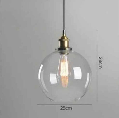 The Nordic Loft Modern Bedroom Pendant Lamp with Clear Gray Amber Vintage Pendant Lights Dining Glass Hanging Light Fixtures
