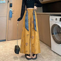 Women's Floral Print Wide Leg Pants - High Waist Casual Trousers