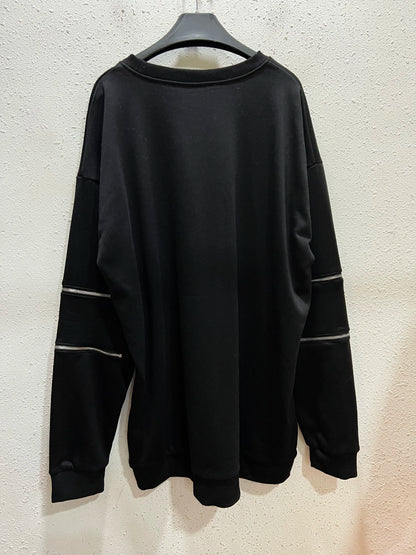 SS69 Japanese Harajuku Printed Black Sweatshirt, Loose Zipper Hoodie