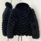 OFTBUY Women's Real Fox Fur Coat - Thick Warm Winter Jacket