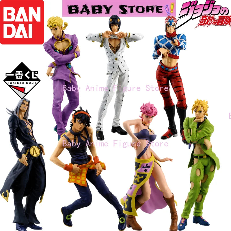 (In Stock)Origina BANDAI【Jojo Bizarre Adventure】Ichiban Kuji GOLDEN WIND Giorno Narancia Abbacchio Fugo Figure Doll Genuine