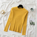 Women's O-Neck Knit Pullover Sweater - Soft Ribbed Long Sleeve