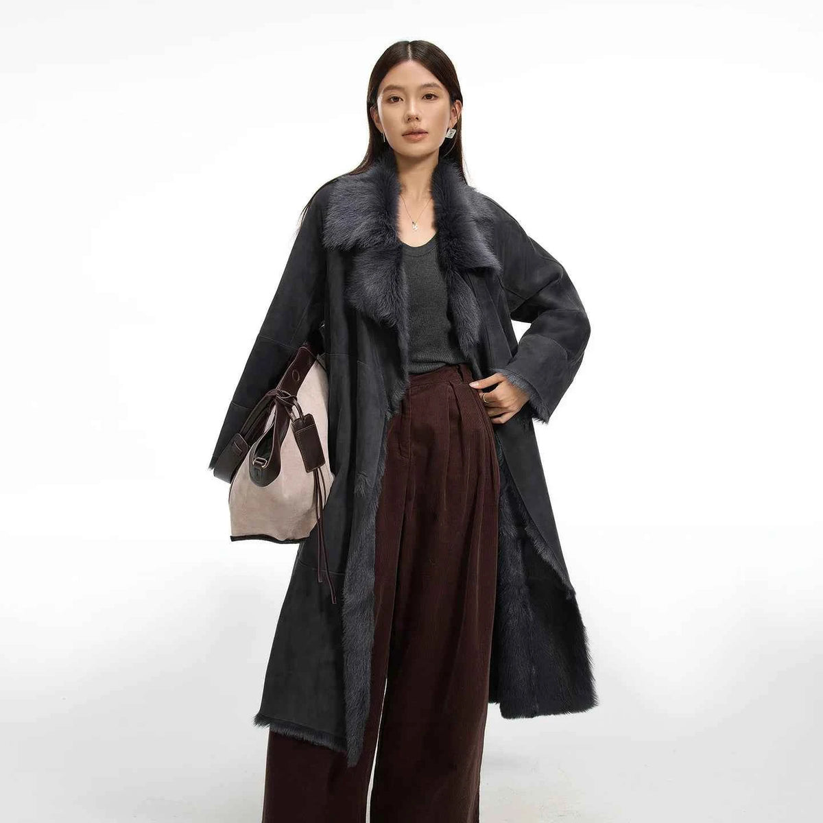 TAJIYANE Natural Tuscany Sheepskin with Wool Attached Coats Long Real Fur Coat Woman Clothing High Quality Winter Outerwear 2025