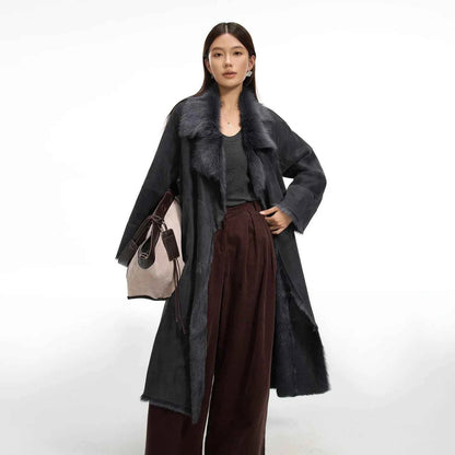 TAJIYANE Natural Tuscany Sheepskin with Wool Attached Coats Long Real Fur Coat Woman Clothing High Quality Winter Outerwear 2025