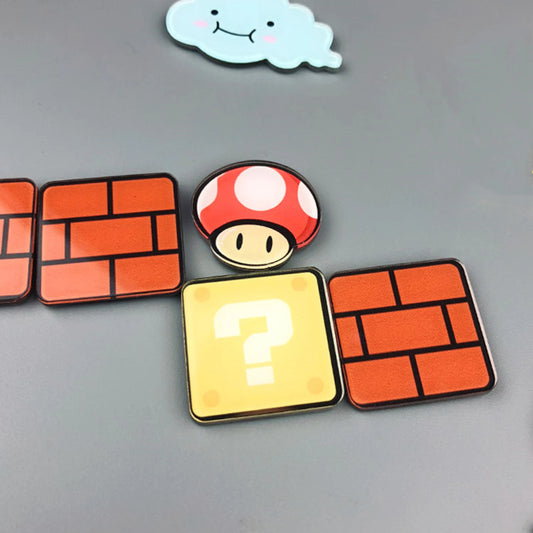 Bros Fridge Magnet Home Kitchen Convenience Sticker Cartoon Anime Photo Message Board Refrigerator Magnetic Stickers Home Dec