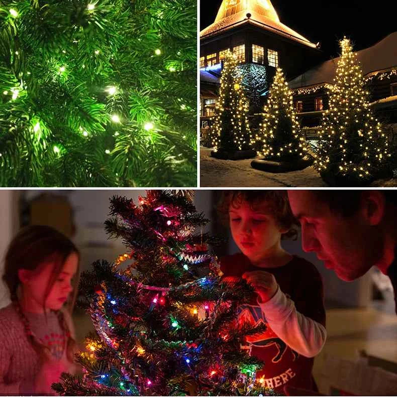 50M 100M 24V LED Christmas lights Green Wire Leather Fairy Lights String Waterproof Outdoor Garden Party Wedding Garland Decor
