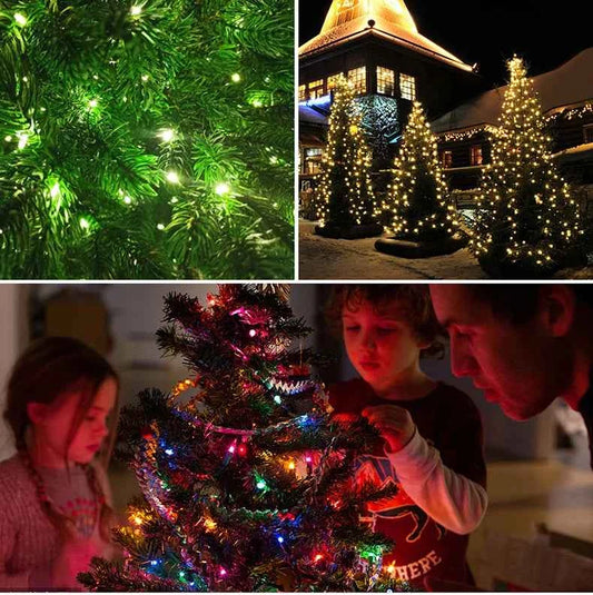50M 100M 24V LED Christmas lights Green Wire Leather Fairy Lights String Waterproof Outdoor Garden Party Wedding Garland Decor