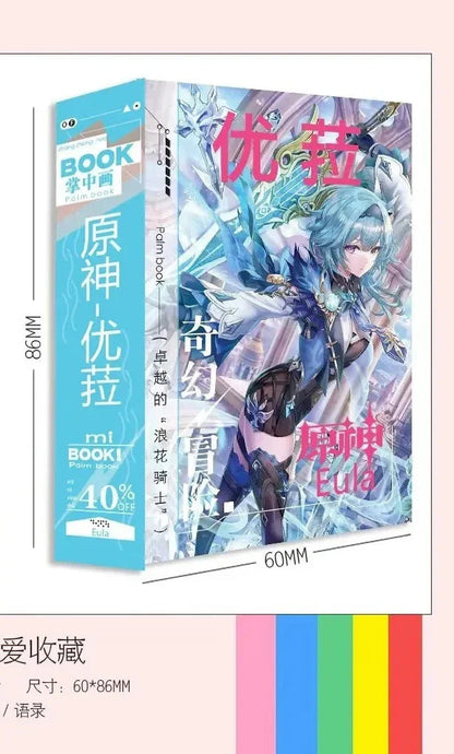 Game Impact Alhaitham Anime Project 40 Sheets 80 Pages Double-sided Mini Characters 68x60mm Magazine Miniature Comic Books SS69 9.69 Eula / 40 Sheets 80 Pages